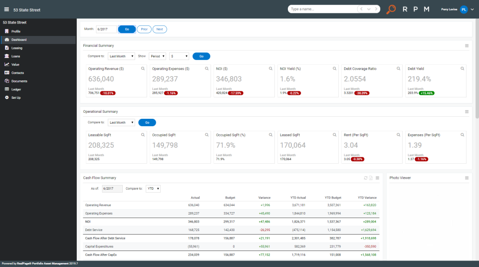 screenshot of RealPage Commercial